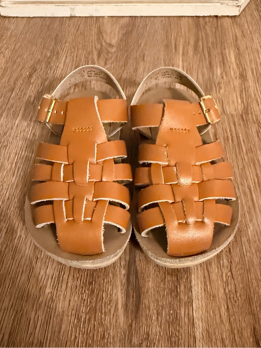Sun-San Brown Sandals Leather Fisherman Strappy Comfort Quality Preppy Sz 7